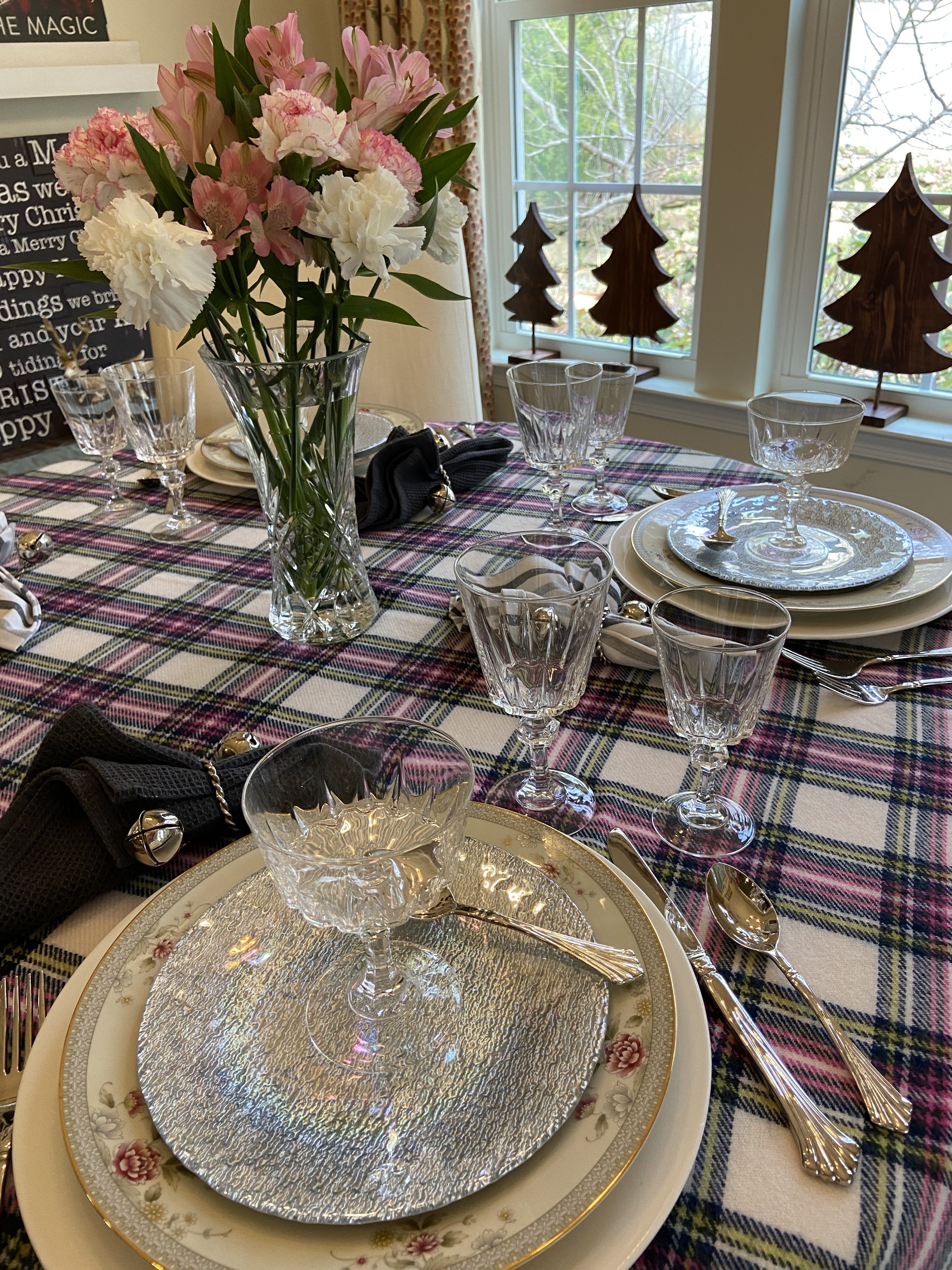 A Pink Thrifted Table Setting