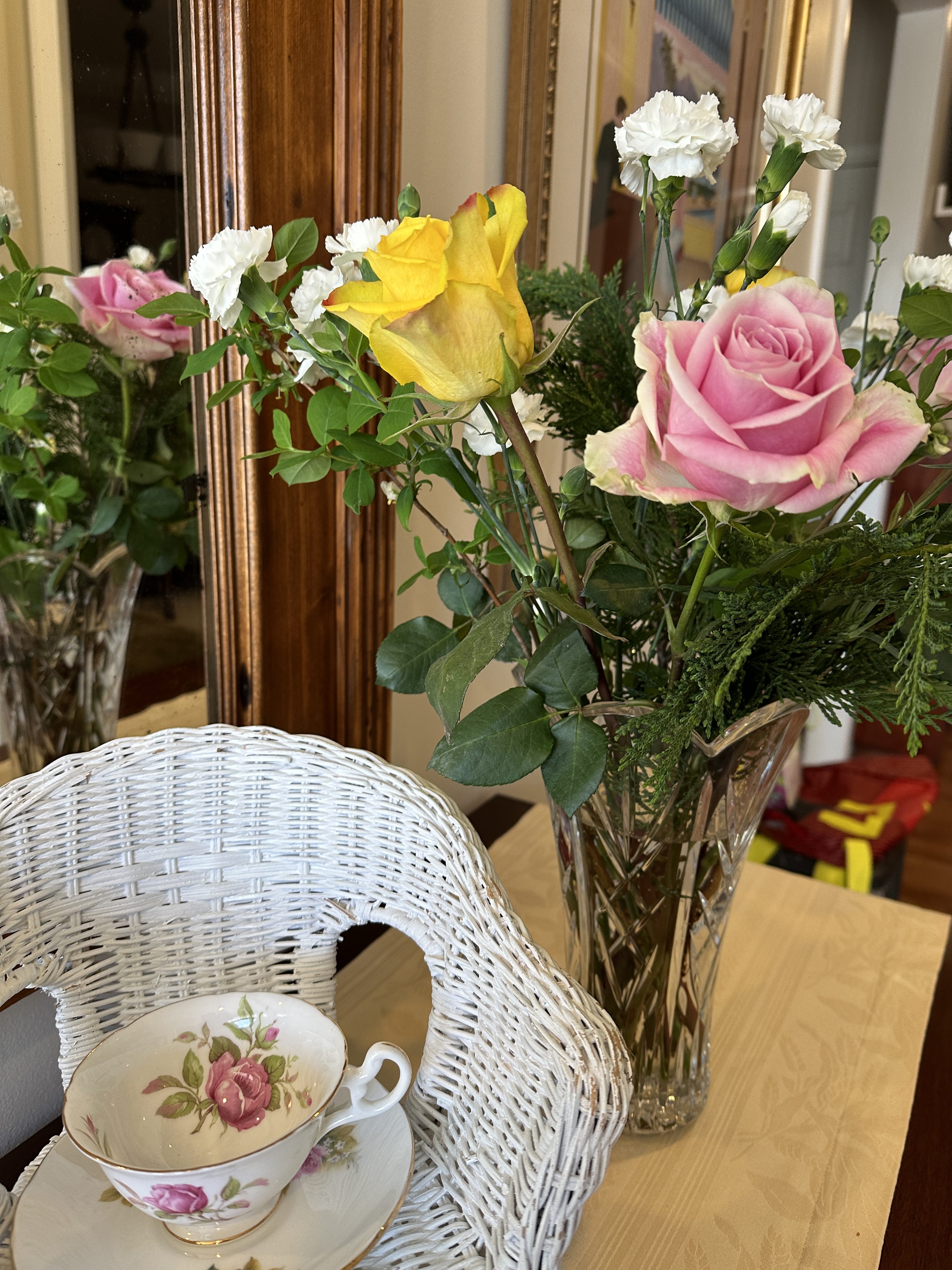 Spring Entryway from the Thrift Store