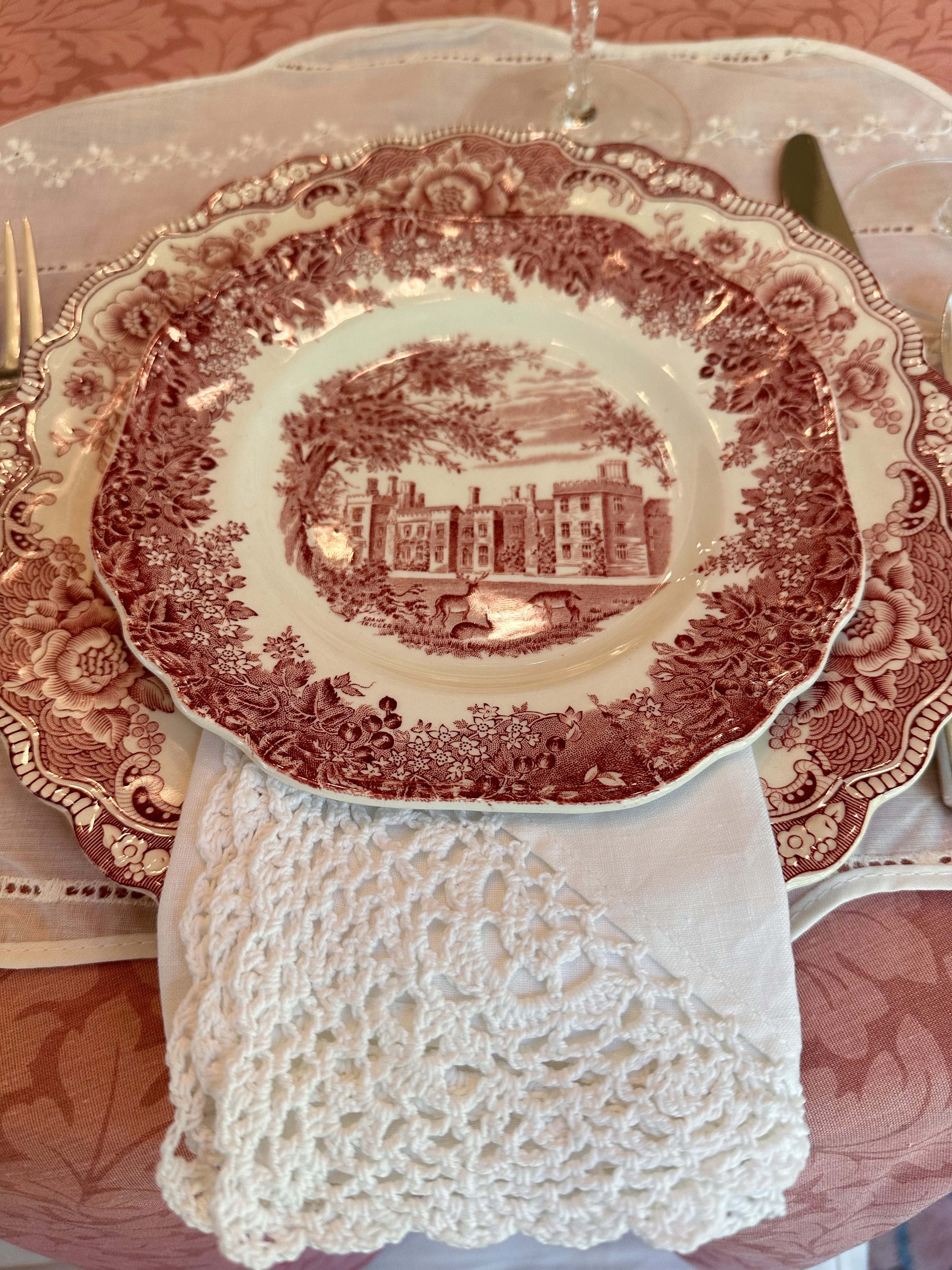 Vintage in Pink Tablescape