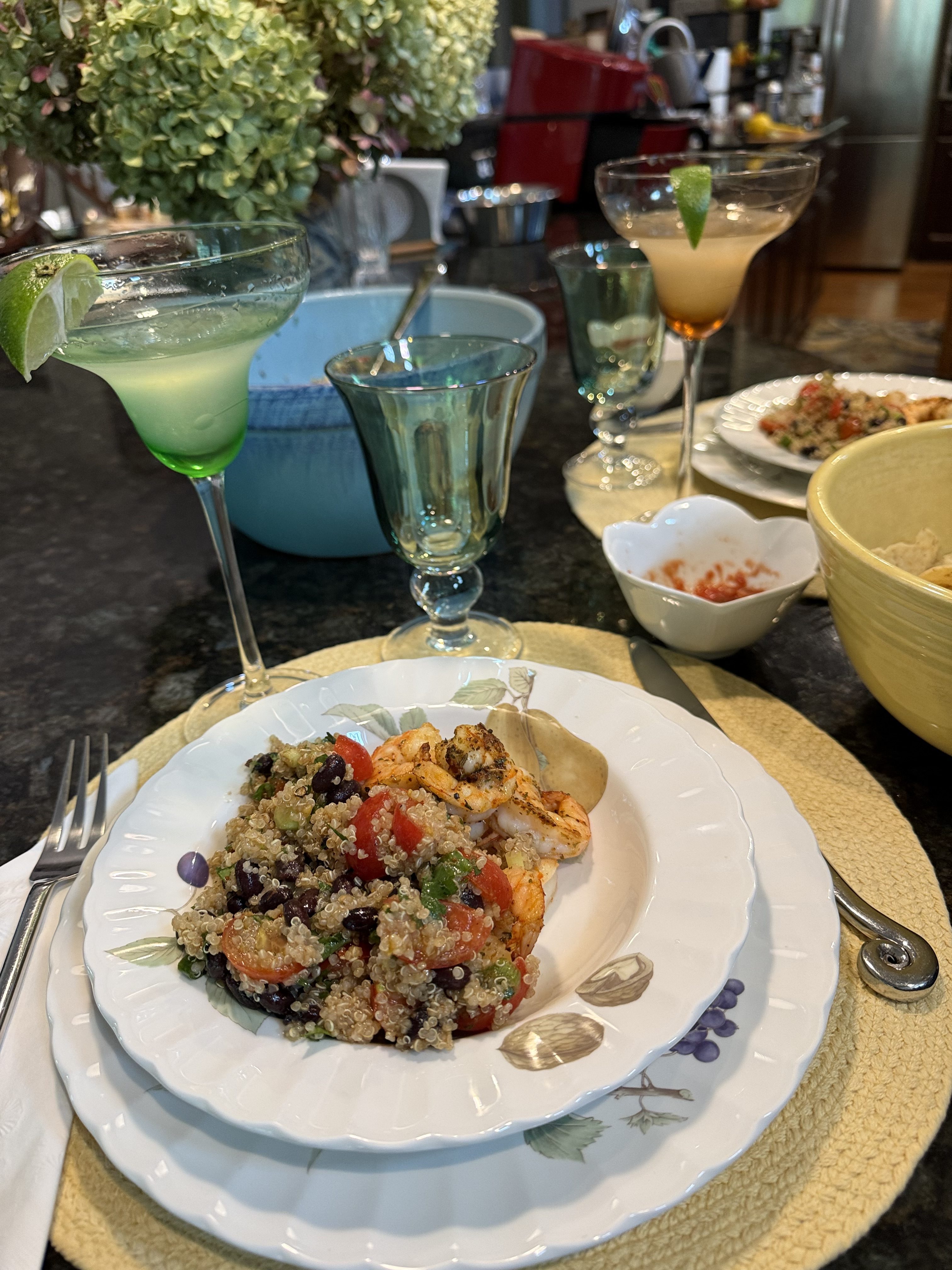 Easy Weeknight Dinner with Thrifted Decor