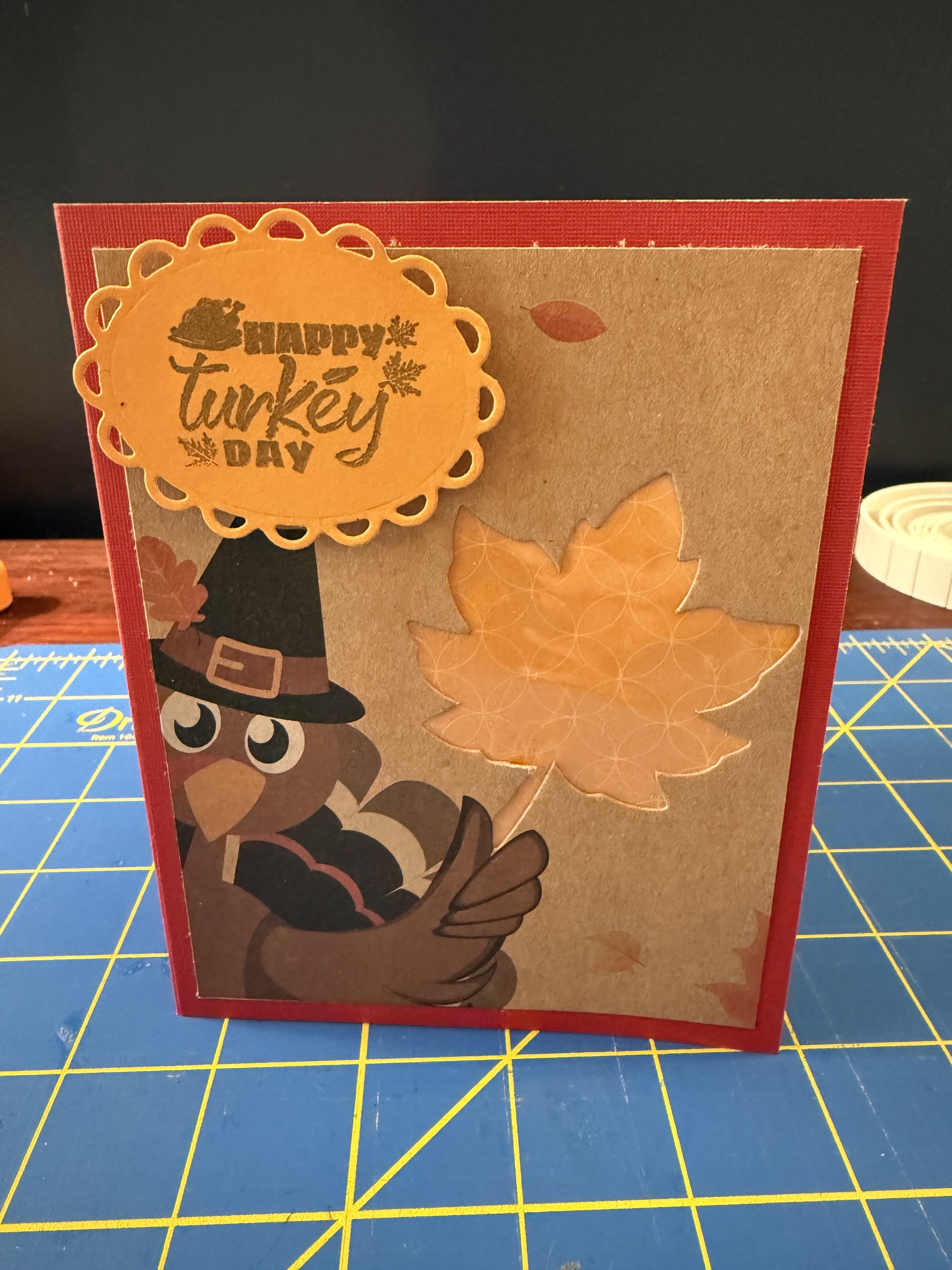 Crafting a Thanksgiving Card from a Box