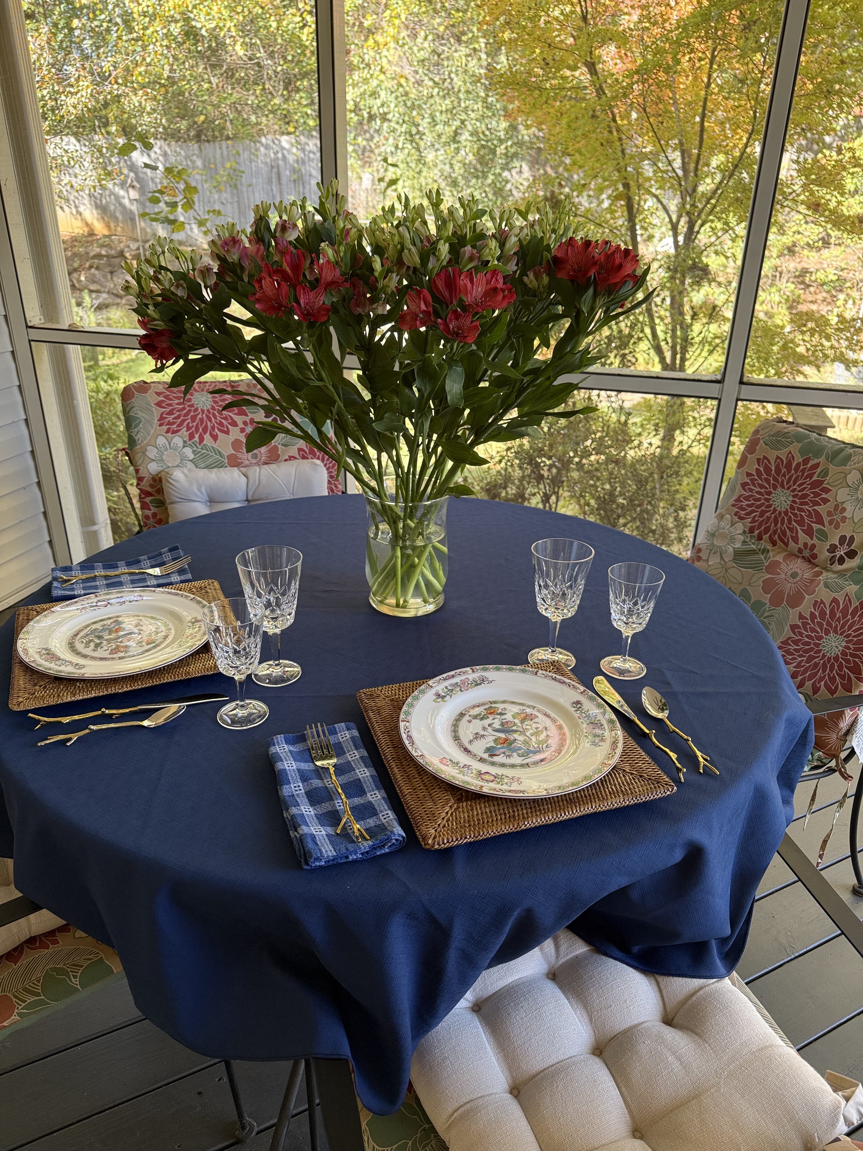 Simple Thrifted Meal on the Porch